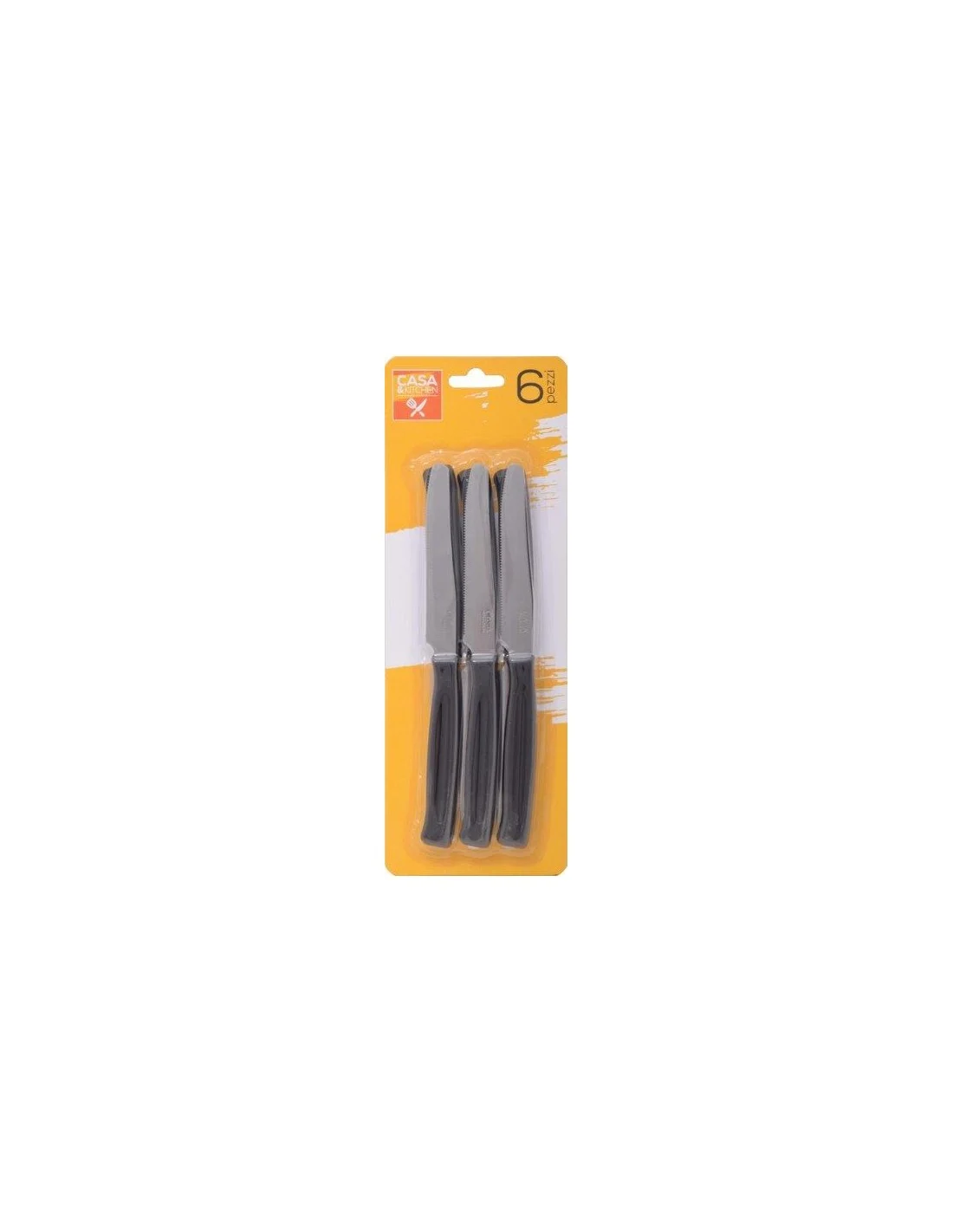 COLTELLI TAVOLA NERI 6 PZ