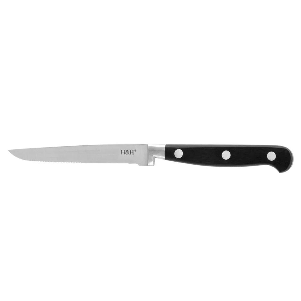 Coltello da Bistecca con Punta, Mezza Lama Seghettata di H&H