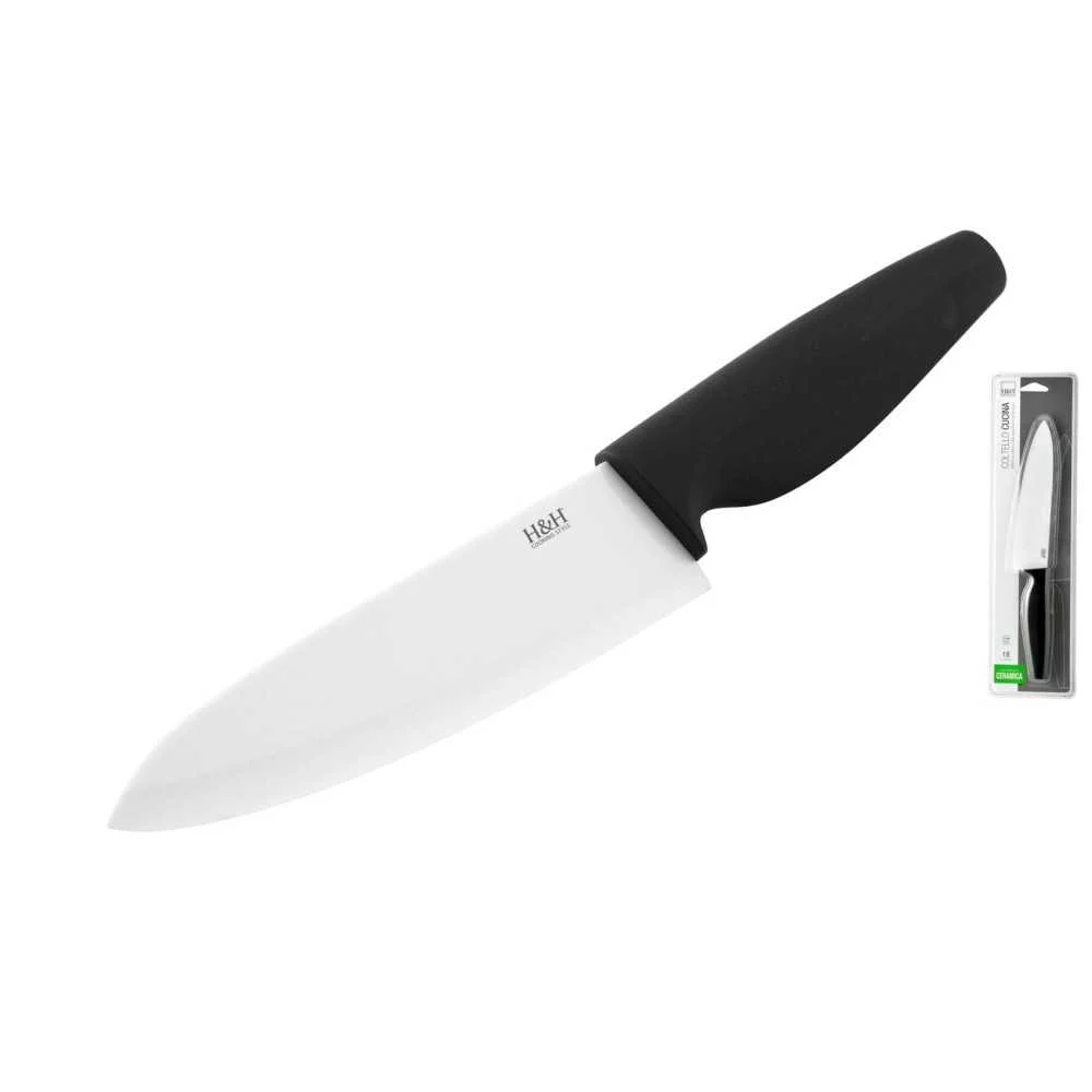 Coltello da Cucina Lama Ceramica Bianca 18 cm