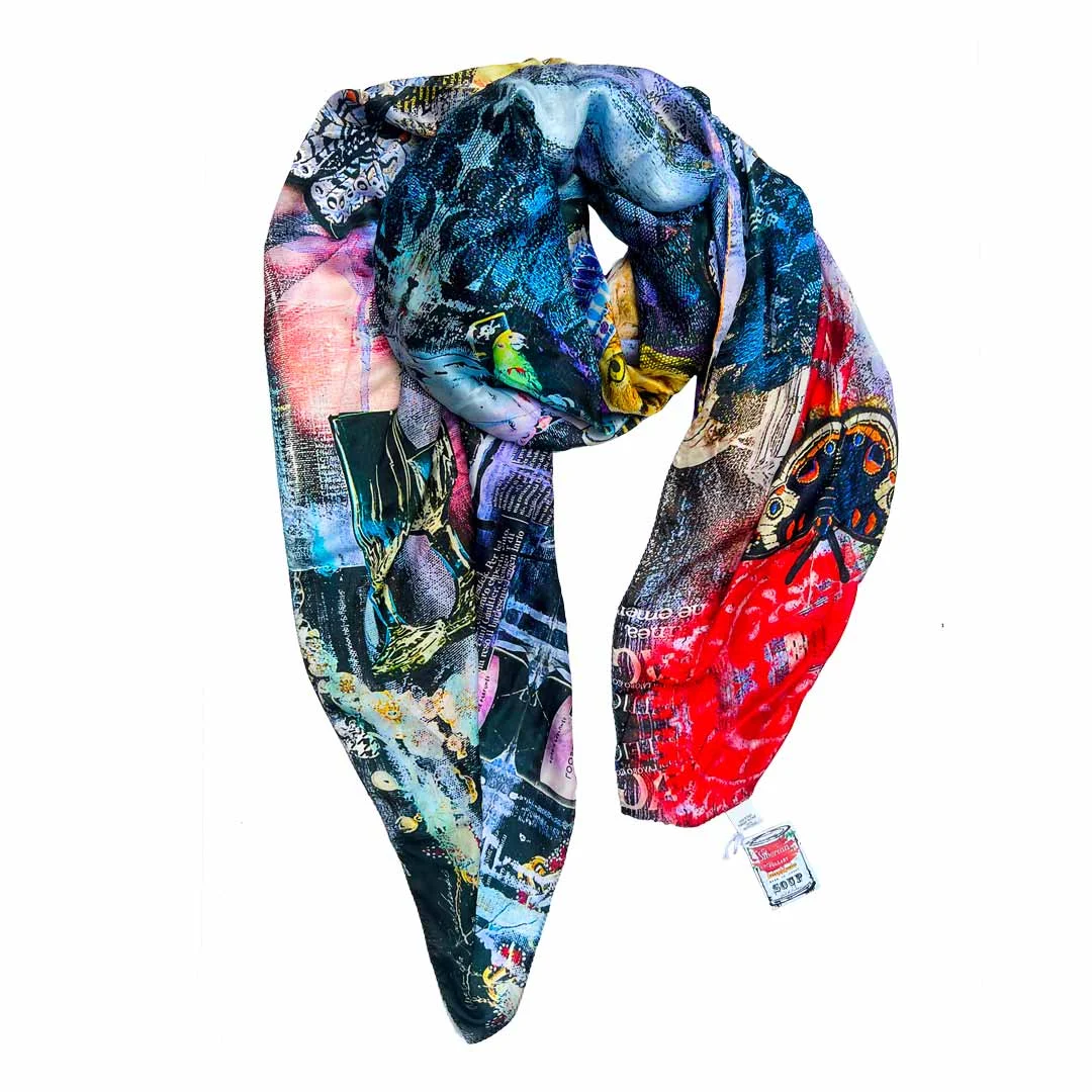 Foulard di seta 140x100 cm. COMMANDER di Ludmilla Radchenko