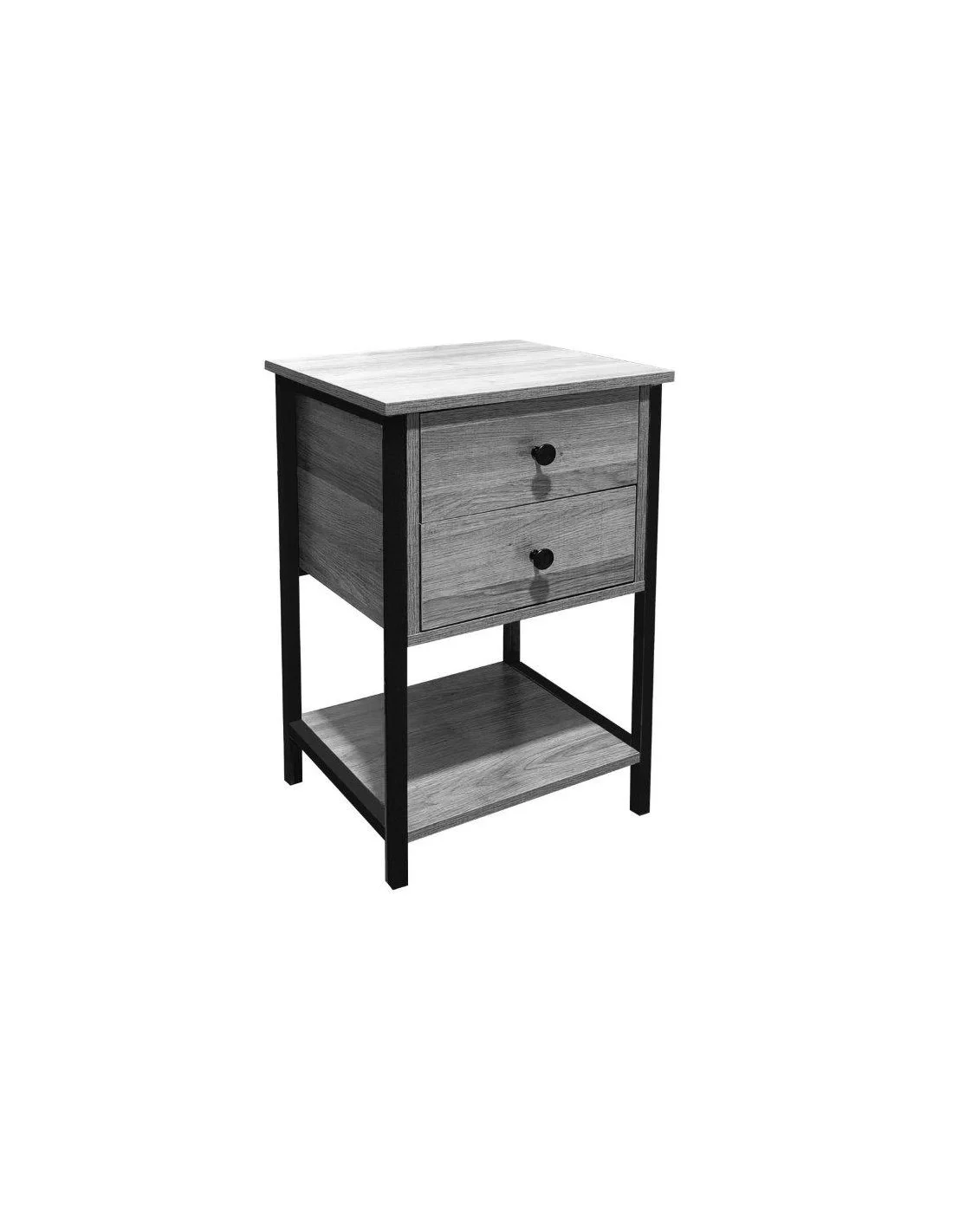COMODINO INDUSTRIAL CON CASSETTO 40X35X65H GRIGIO