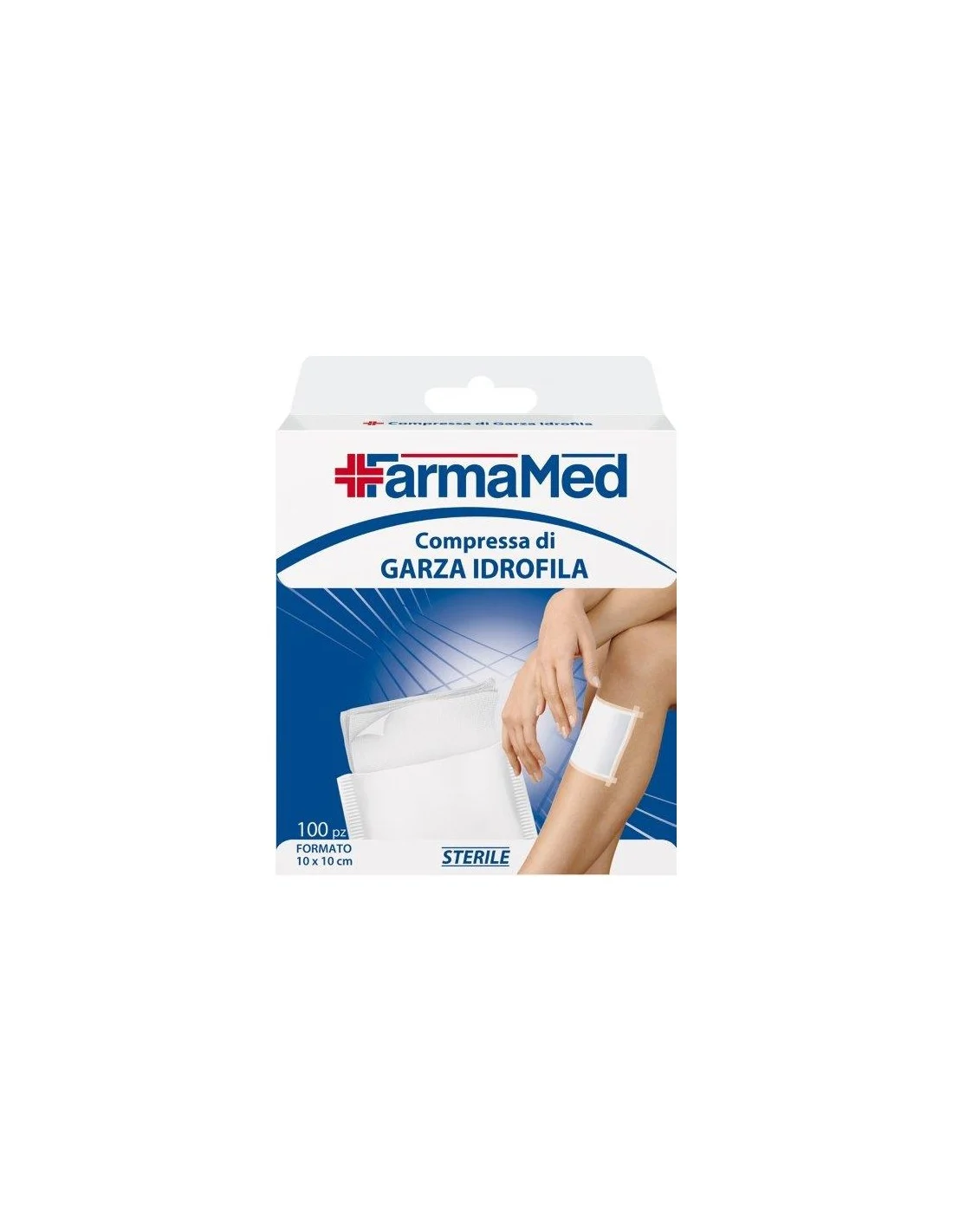 COMPRESSE GARZA STERILE 10X10CM 100PZ