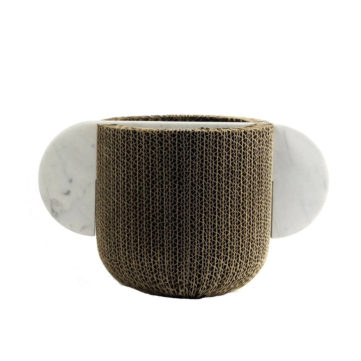 Vaso in Cartone e Marmo CONFINANTI Piccolo