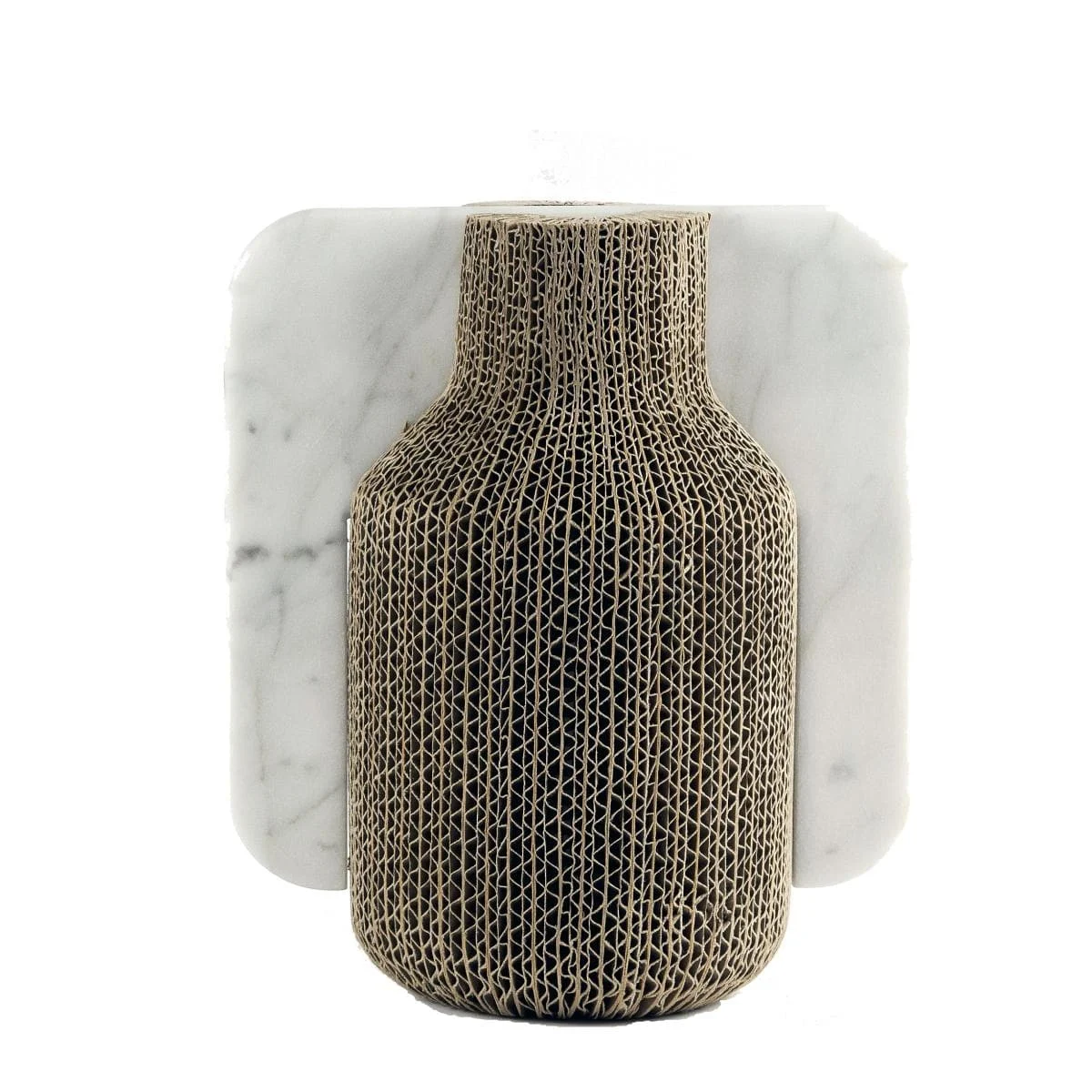 Vaso in Cartone e Marmo CONFINE Bottiglia