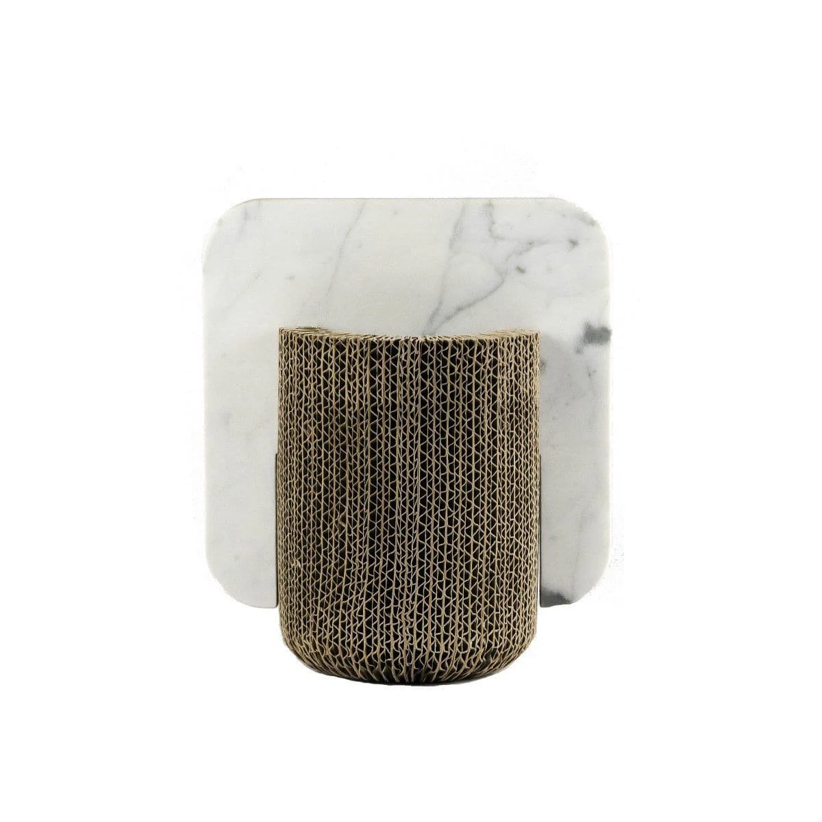 Vaso in Cartone e Marmo CONFINE Contenitore
