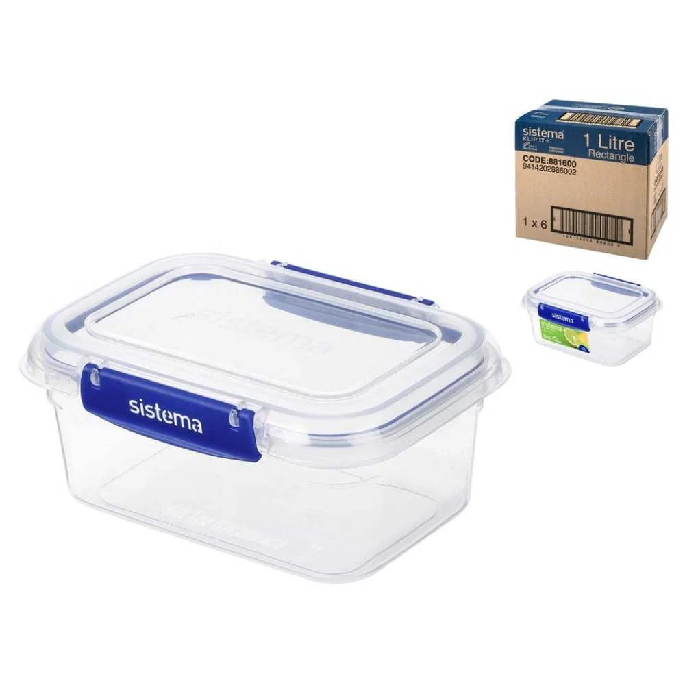 Contenitore Rettangolare Klip It Plus in Polipropilene