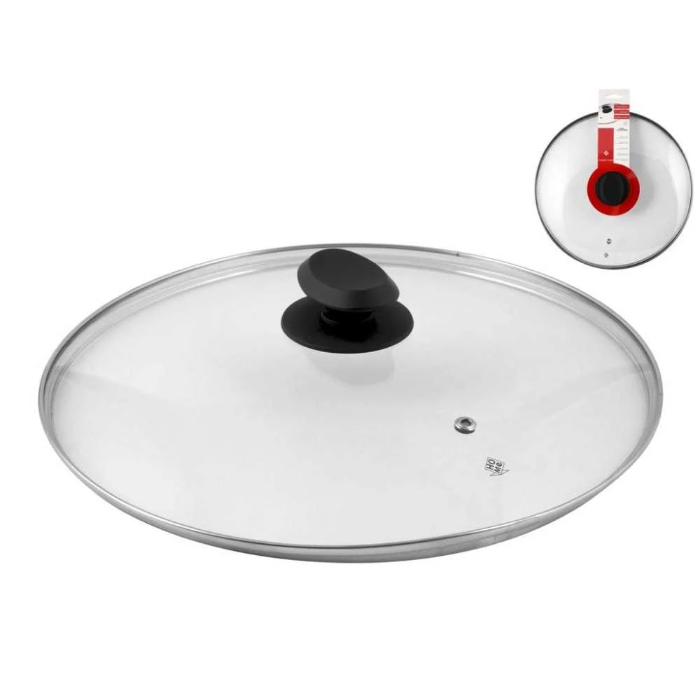 Coperchio in Vetro con Bordo Inox Ø 30 cm