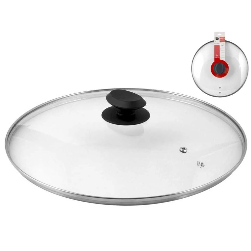 Coperchio in Vetro con Bordo Inox Ø 36 cm