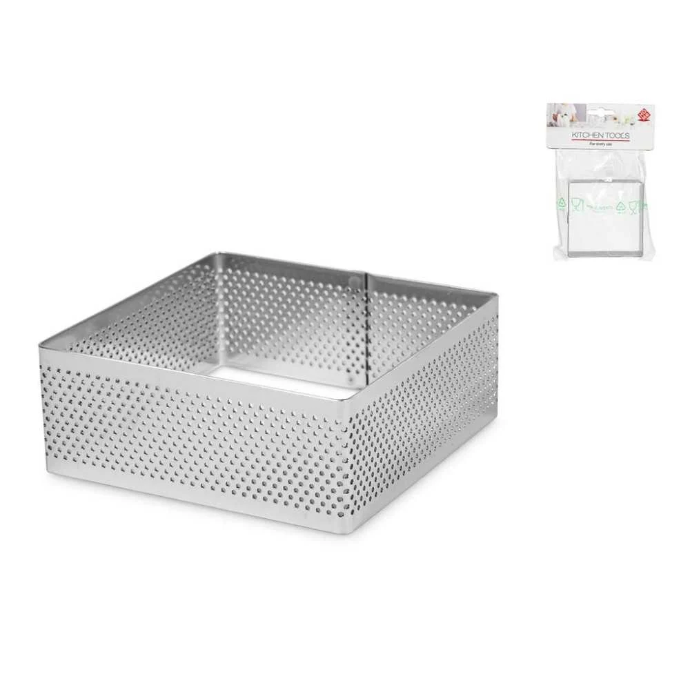 Coppapasta Quadrato Forato Inox 18 10 9x3,5 cm