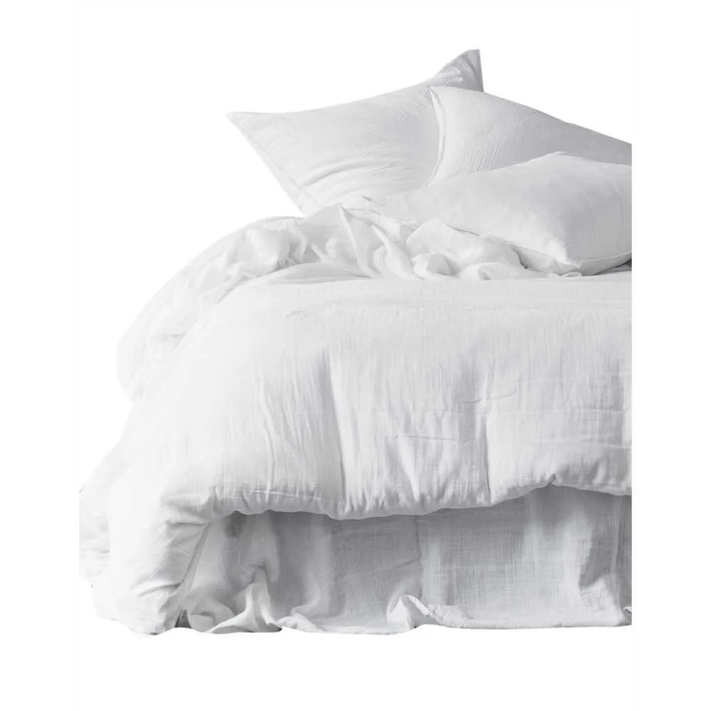 Copripiumino Dili Garza di Cotone 240x220 cm Bianco