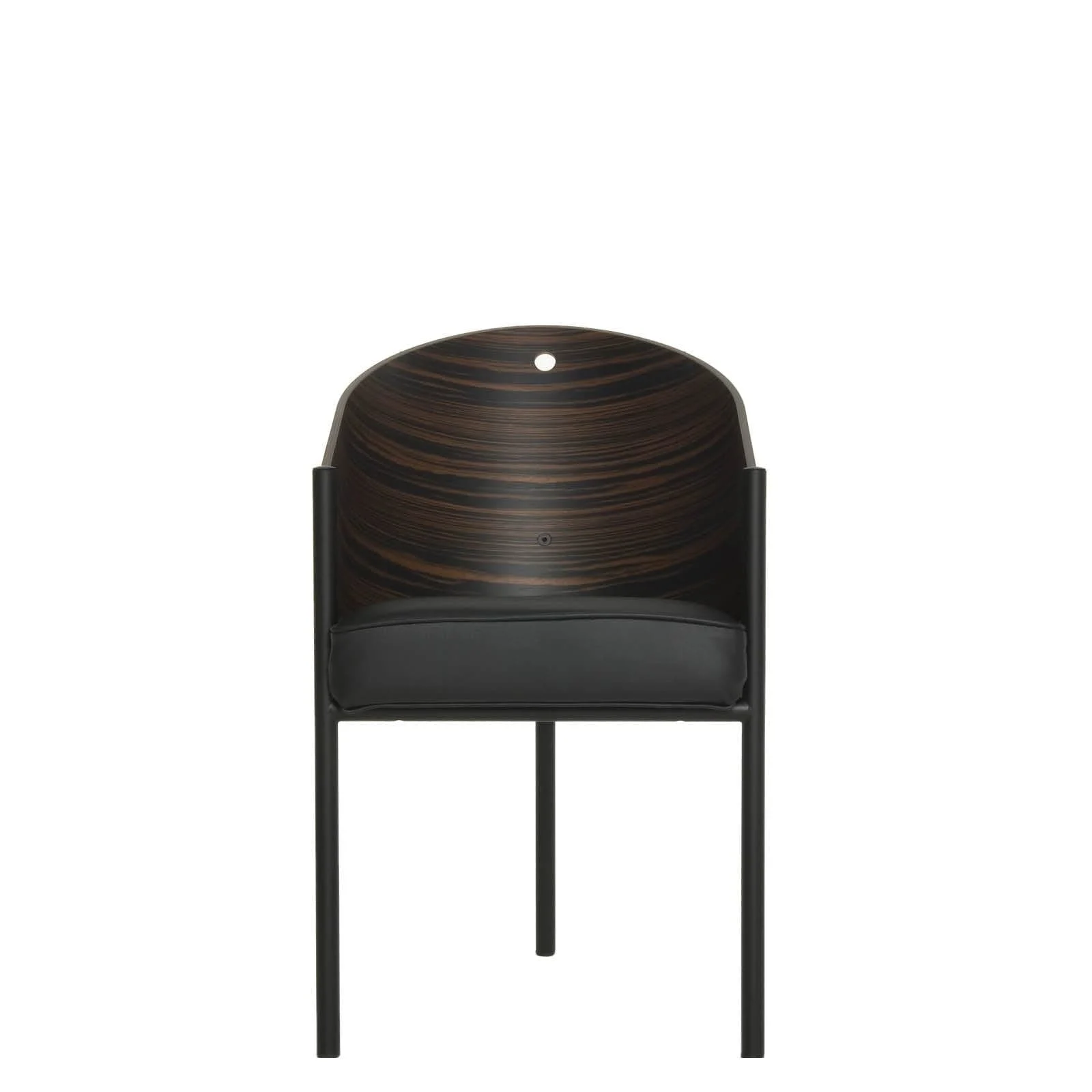 Sedia in Ebano Naturale COSTES Cuscino in Pelle di Philippe Starck per Driade