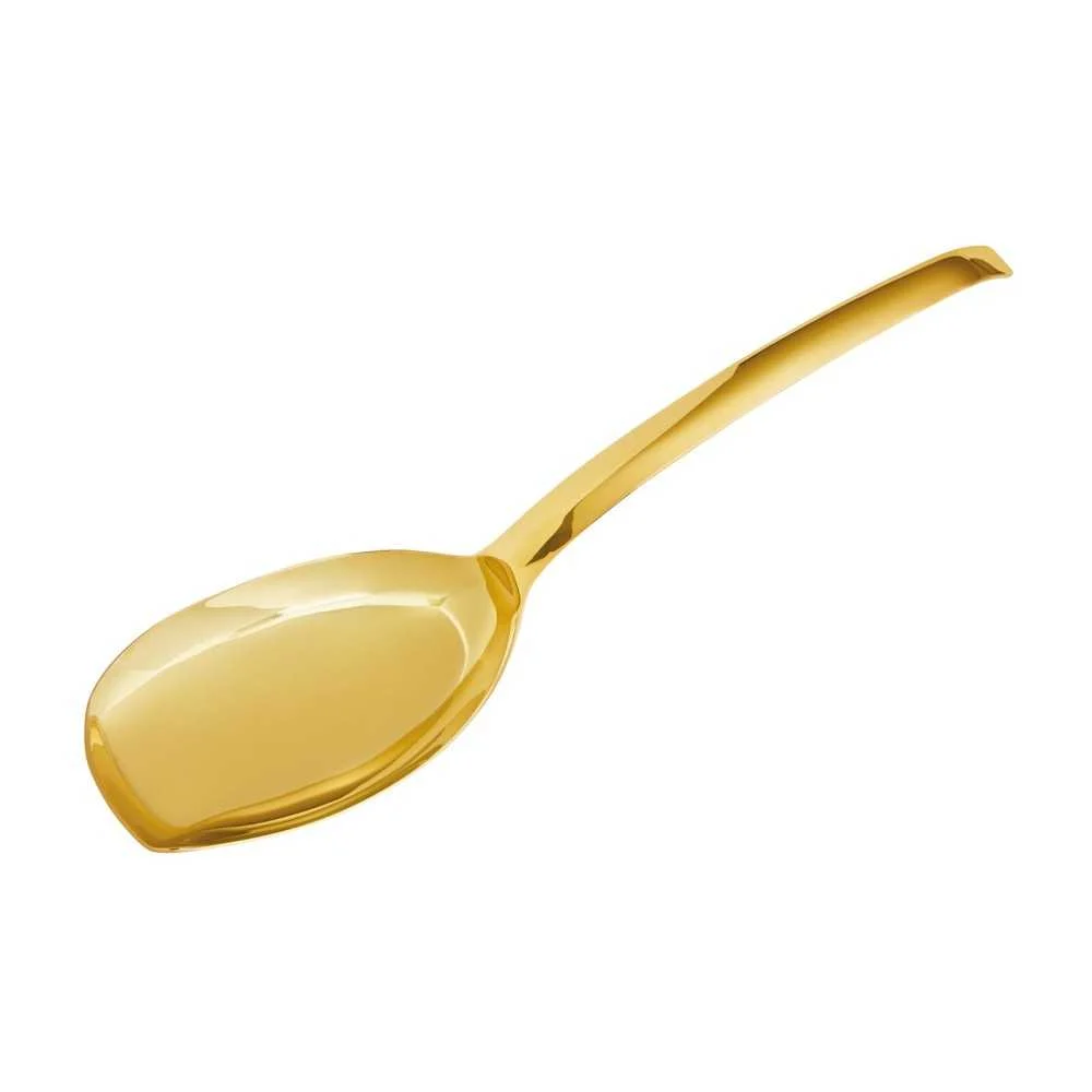 Cucchiaio Risotto Dorato PVD Mirror “Lining” Sambonet – Eleganza e Resistenza