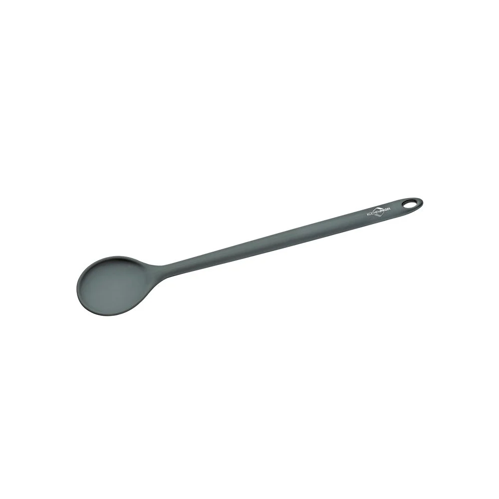 Cucchiaio Tondo "Trend" 5,5x31 cm, Silicone Resistente al Calore, Grigio