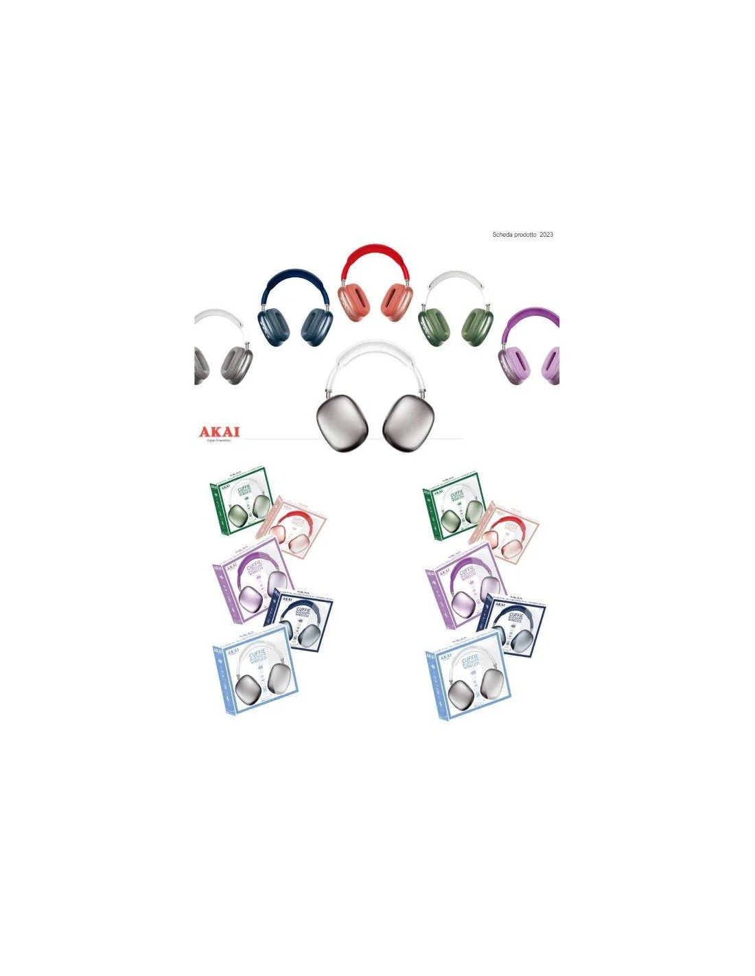 CUFFIE AKAI BLUETOOTH