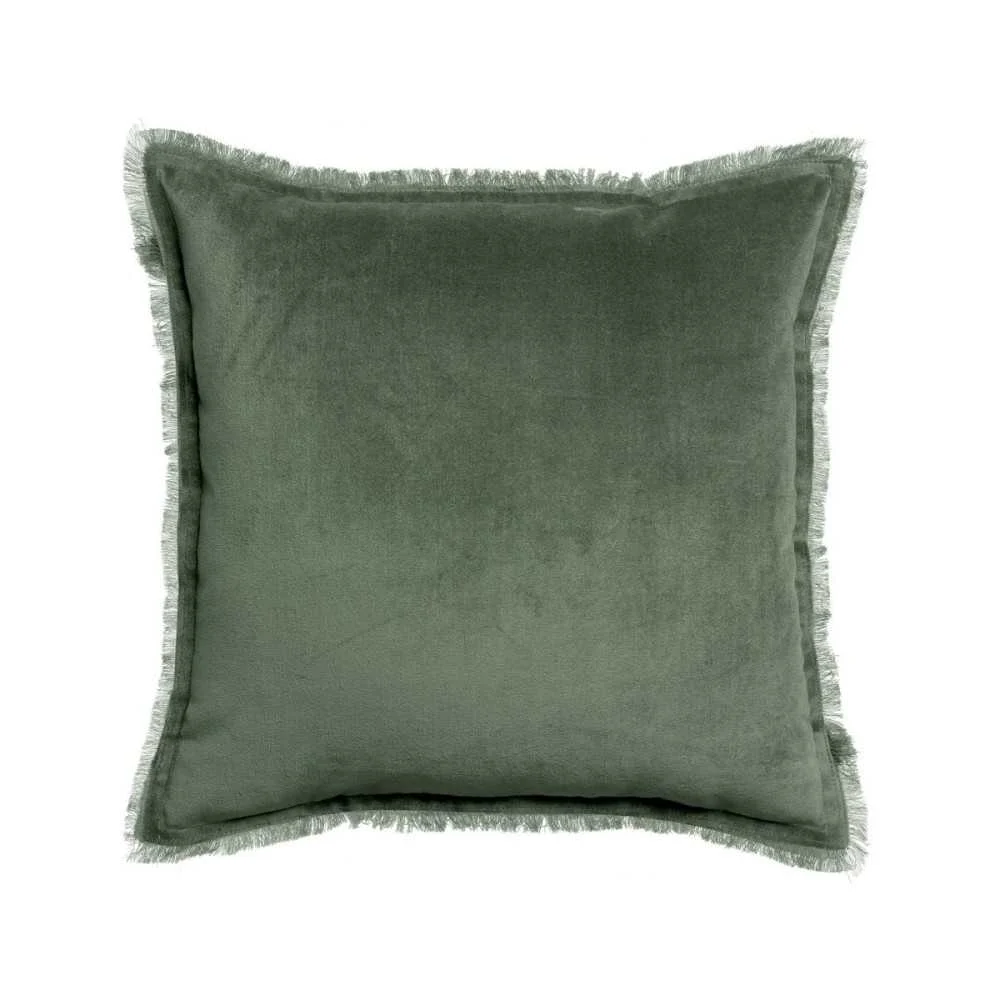 Cuscino Fara Thym 45x45 cm di Vivaraise – Eleganza in Velluto Verde Salvia
