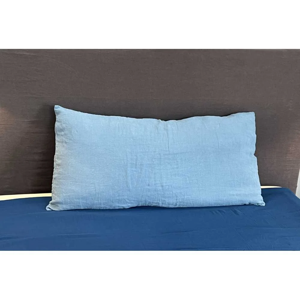 Cuscino garza cotone 55x110 cm azzurro polvere comfort