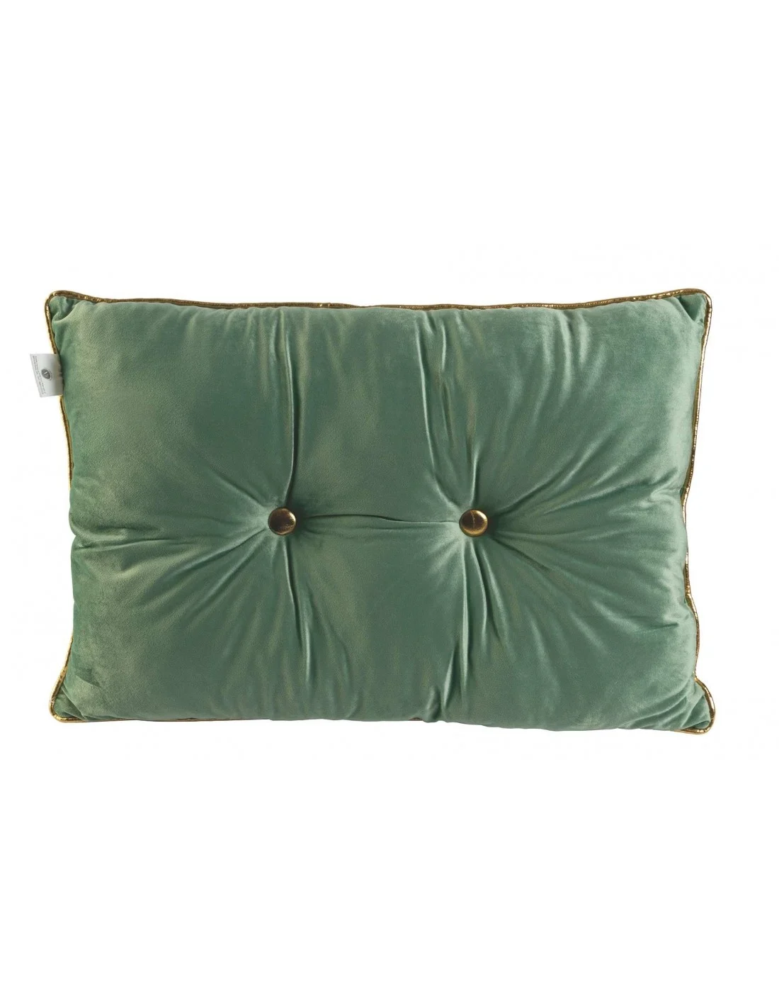 CUSCINO VELLUTO 42X63CM 500GR SALVIA C BORDO ORO