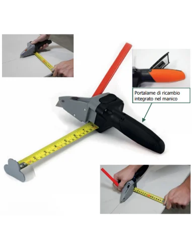Cutter taglia/segna lastre con flessometro incorporato