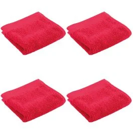 Set 4 lavette 30x30 cm in cotone 650 gsm, magenta, Sibilla