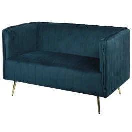 Divano vintage 2 posti 126x75x82 cm, ottanio, Sibilla