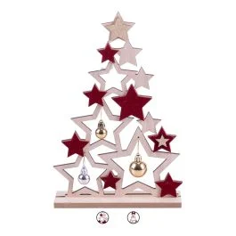 Decorazione albero di Natale in legno h. 30 cm, Natale Chic