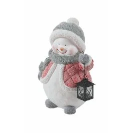 Pupazzo di neve con lanterna h.38 cm