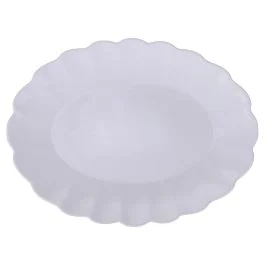 Piatto da portata ovale 35x26,5 cm in vetro opalino