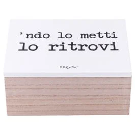 Scatola portaoggetti in legno, S.P.Q.eRe