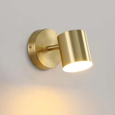 Applique da interno, lampada da lettura a LED, rotazione a 350°, applique dorata, lampada da comodino per camera da letto