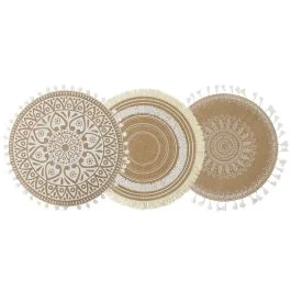 Tovaglietta tonda in juta, White