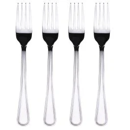 Set 4 forchette in acciaio 18/10, silver lucido, Antique