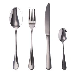 Set 24 posate in acciaio inox, silver lucido, Inglese Sibilla