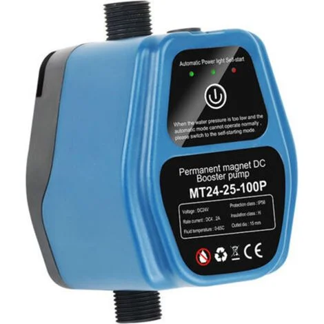 Pompa di aumento pressione acqua 100W 24V 25L IP56 con rilevamento intelligente, doccia automatica, 100-240V -Crezuo
