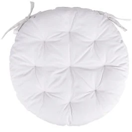 Cuscino sedia tondo 40 cm, idrorepellente, ecrù, Esté