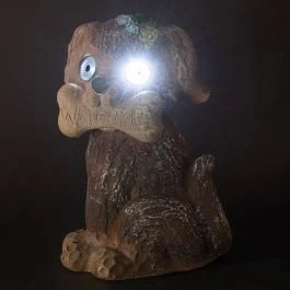 Cane da giardino luminosa in poliresina, ricarica ad energia solare, Esté