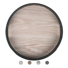 Vassoio tondo 33 cm effetto legno, Sibilla