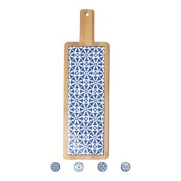 Tagliere in legno di bambù e ceramica, 12,5x40cm, Sibilla