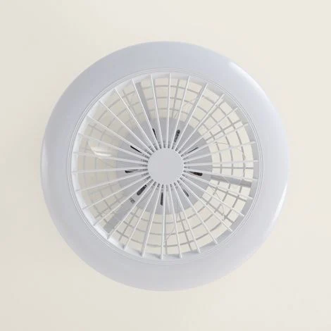 Ventilatore da Soffitto con Luce Silenzioso DC Angin Trasparente Telecomando Piccola (fino a 10 m²) Bianco ø45 cm