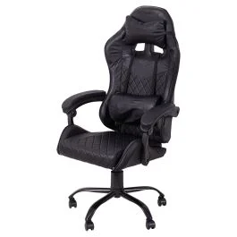 Poltrona gaming high quality con ruote, nero