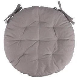 Cuscino sedia tondo 40 cm, idrorepellente, tortora, Esté