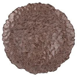 Sottopiatto in vetro chocolate, Wavy