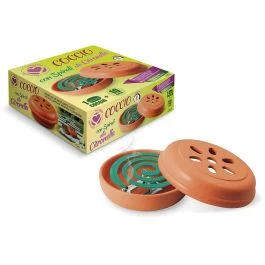 Contenitore in terracotta con 10 spirali alla citronella