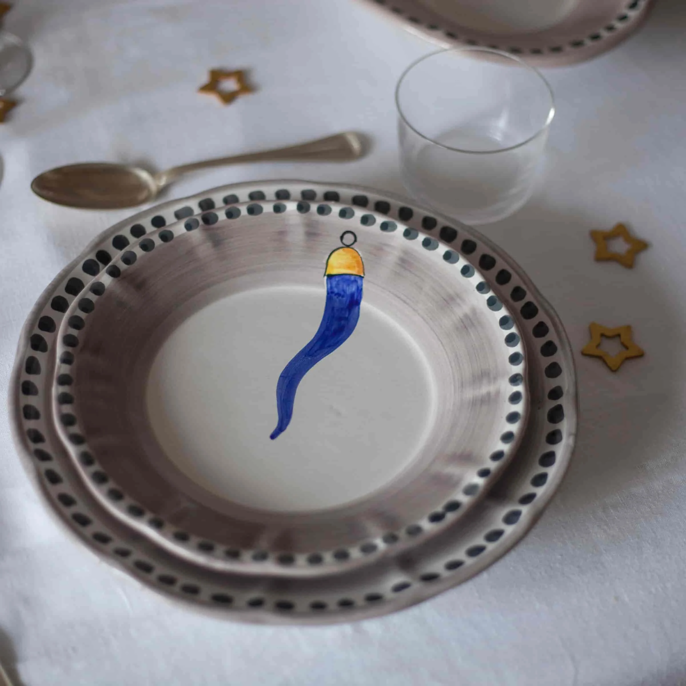 Piatto da Cena in Ceramica VIETRI - FORTUNA di Germana Scapellato per Wtfb
