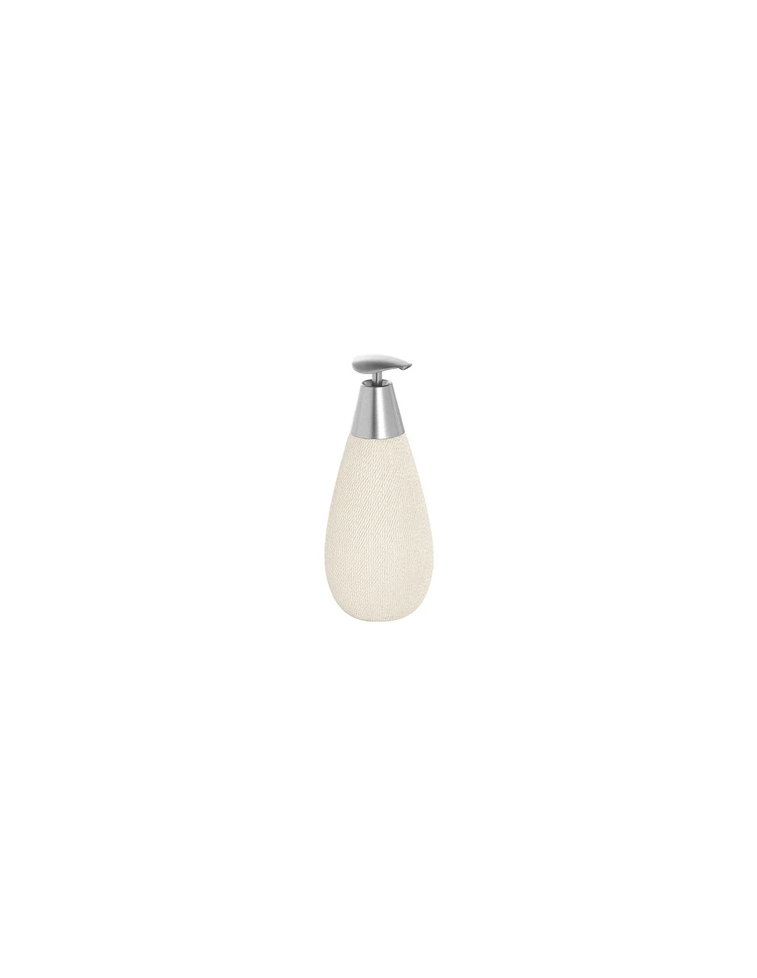 DISPENSER SAPONE IN CERAMICA E ACCIAIO BIANCO