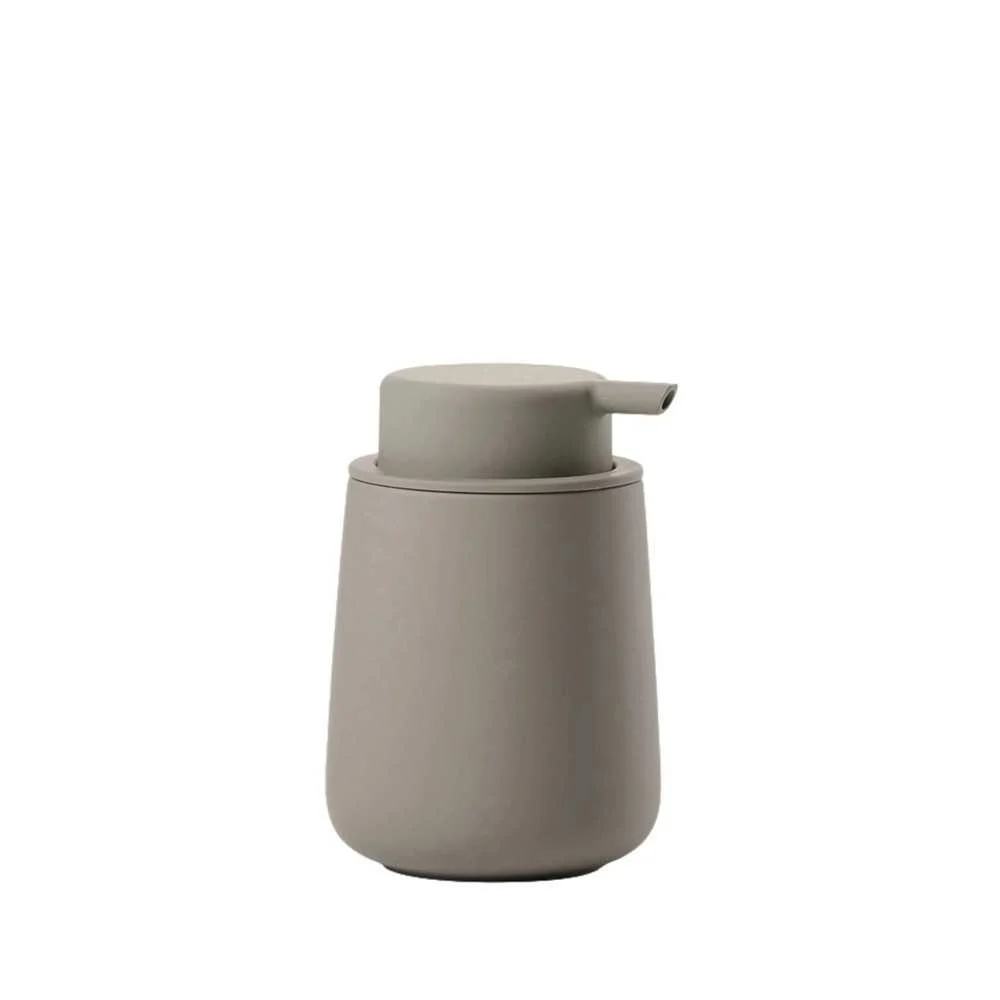 Dispenser Sapone Nova One Tortora in Gres Soft Touch, H 11,5 cm