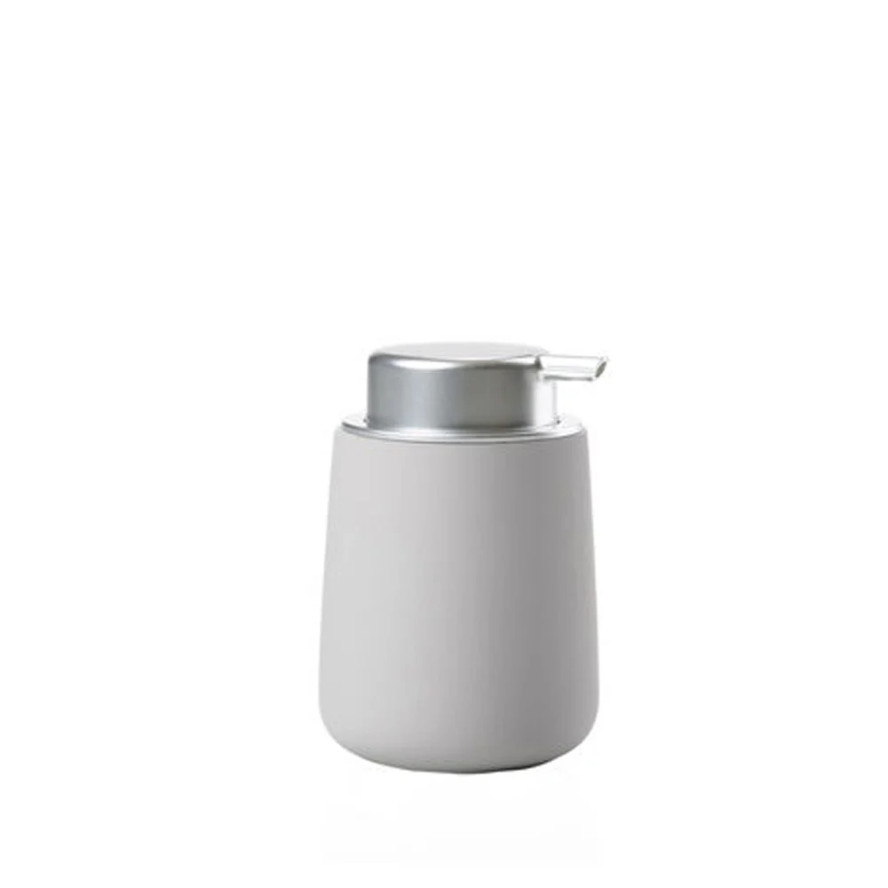 Dispenser Sapone Nova Soft Grey Ø8.5xH12.5 cm – Eleganza Soft Touch per Bagno Moderno