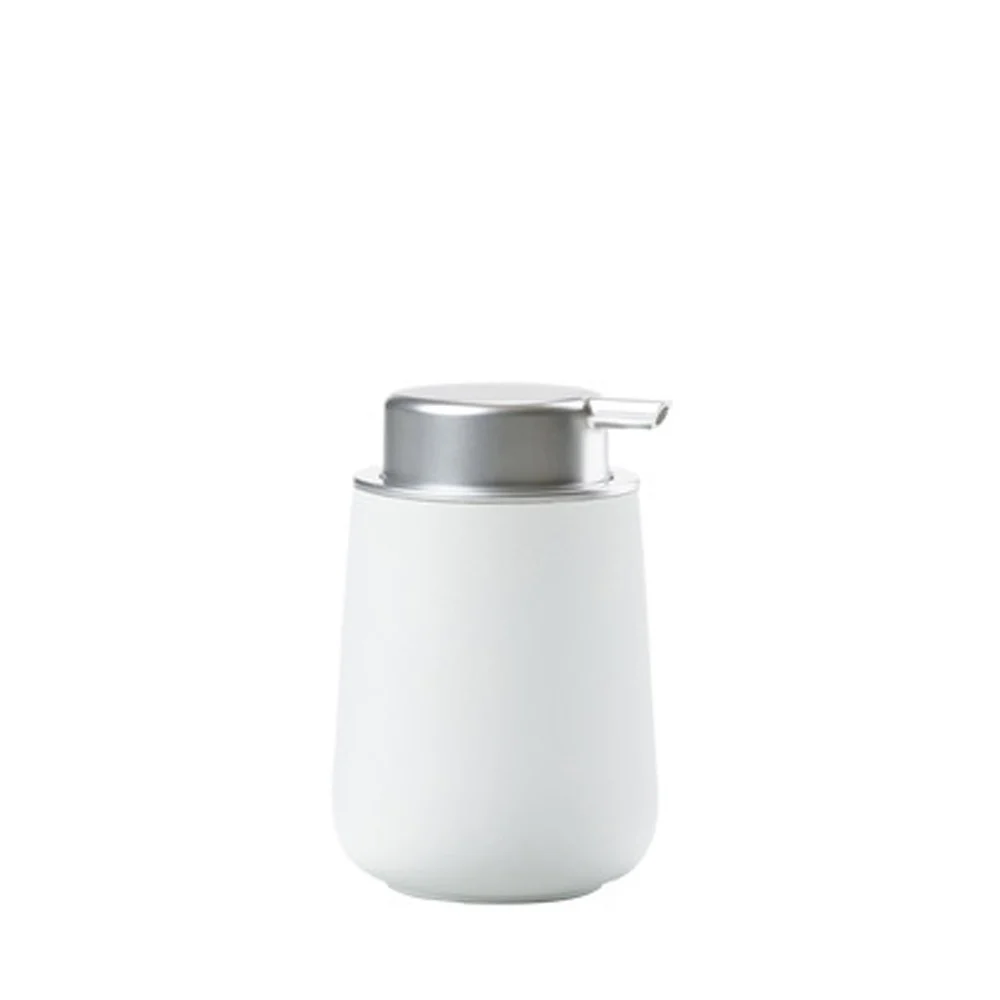 Dispenser Sapone Nova White Ø8.5xH12.5 cm – Purezza e Minimalismo Luminoso