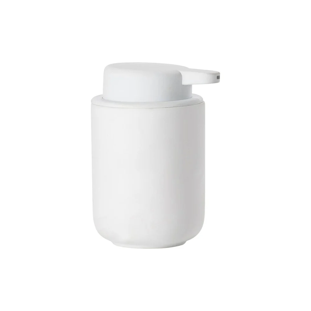 Dispenser Sapone Ume White – Design Minimalista SoftTouch, Ø8,5xH12,5 cm