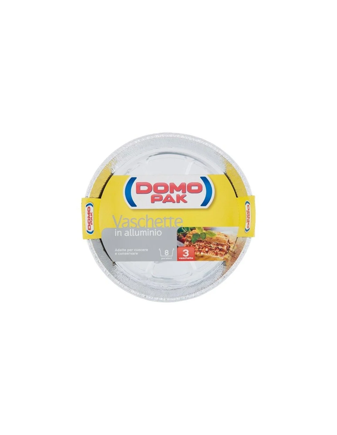 DOMOPAK - VASCHETTE TORTA 8 PORZIONI 3 PZ