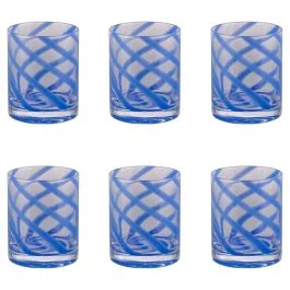 Set 6 bicchieri acqua 340 ml, Vertigo Blue